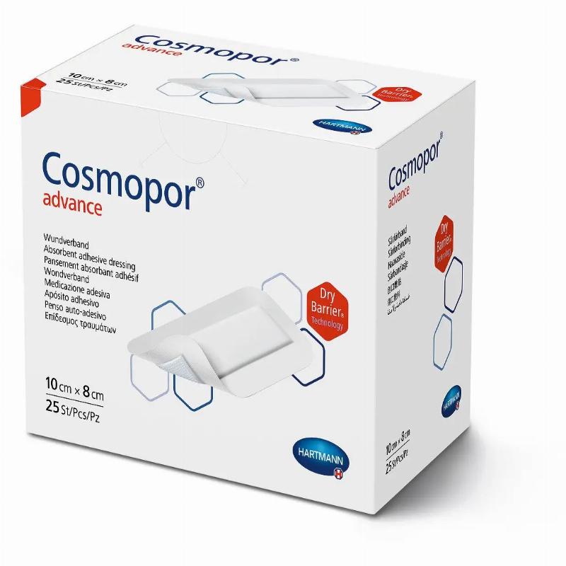 Абсорбуюча адгезивна пов'язка Cosmopor® advance 10см x 8см 25шт